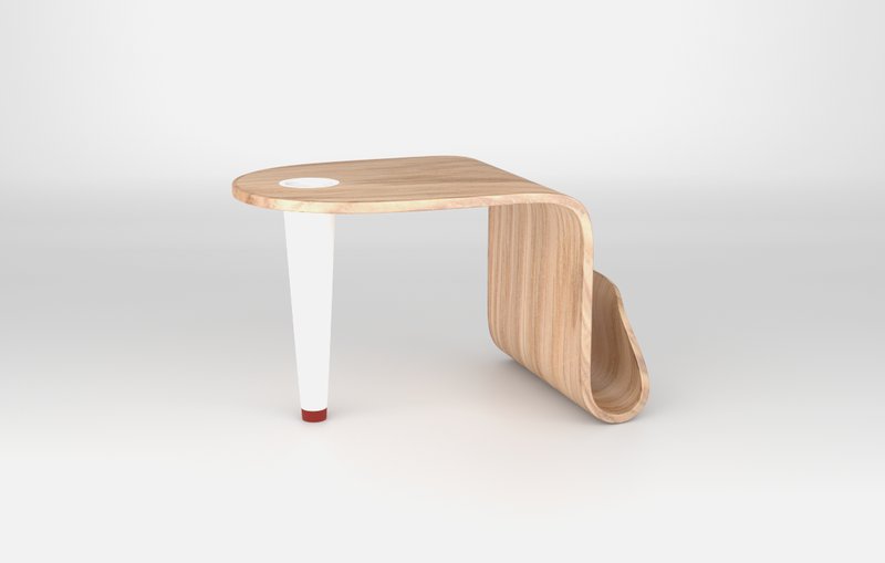 Unique Tongue Side Table by Sergio Seabra