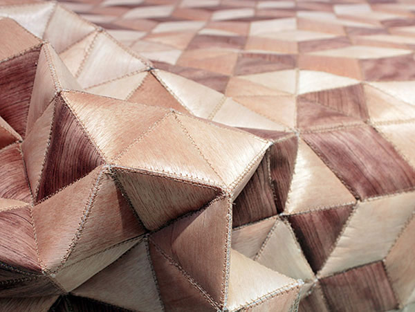 Quilted Wood Daybed by Elisa Strozyk 