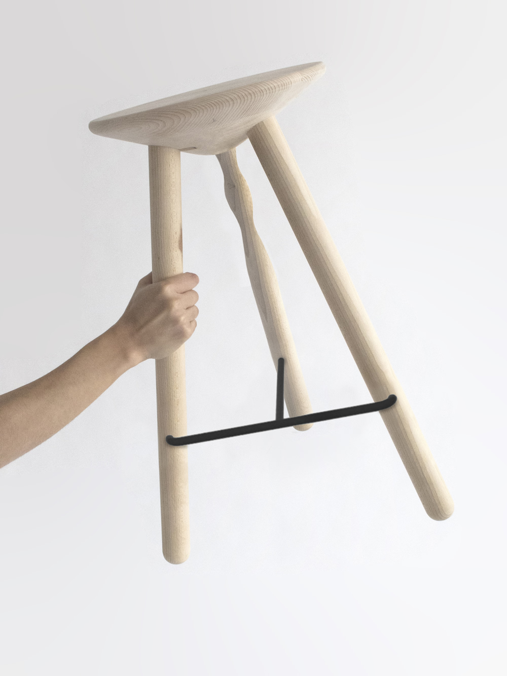 Luco Stool by Martín Azúa for Mobles 114