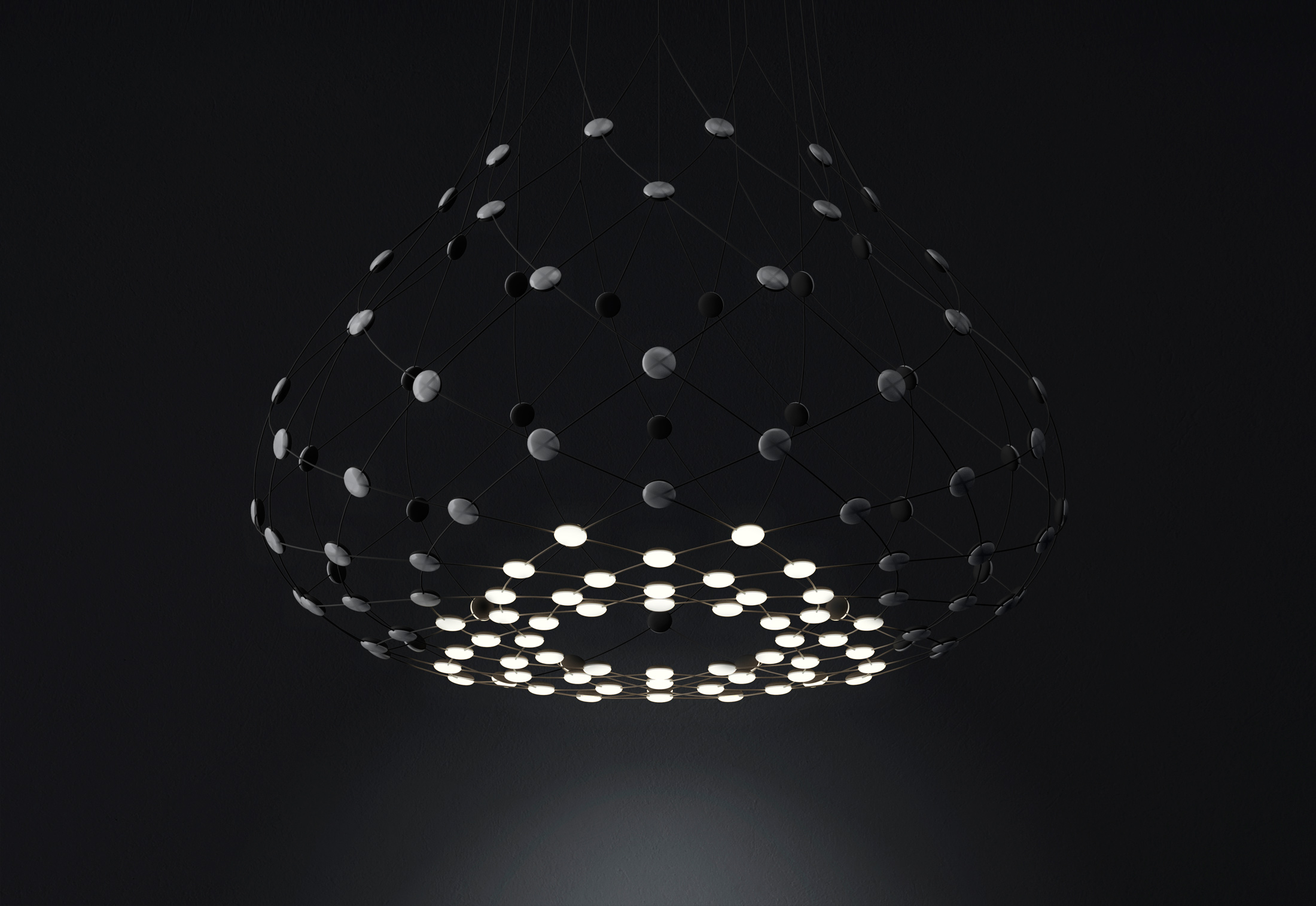 Mesh Suspension Lamp by Francisco Gomez Paz for Luceplan