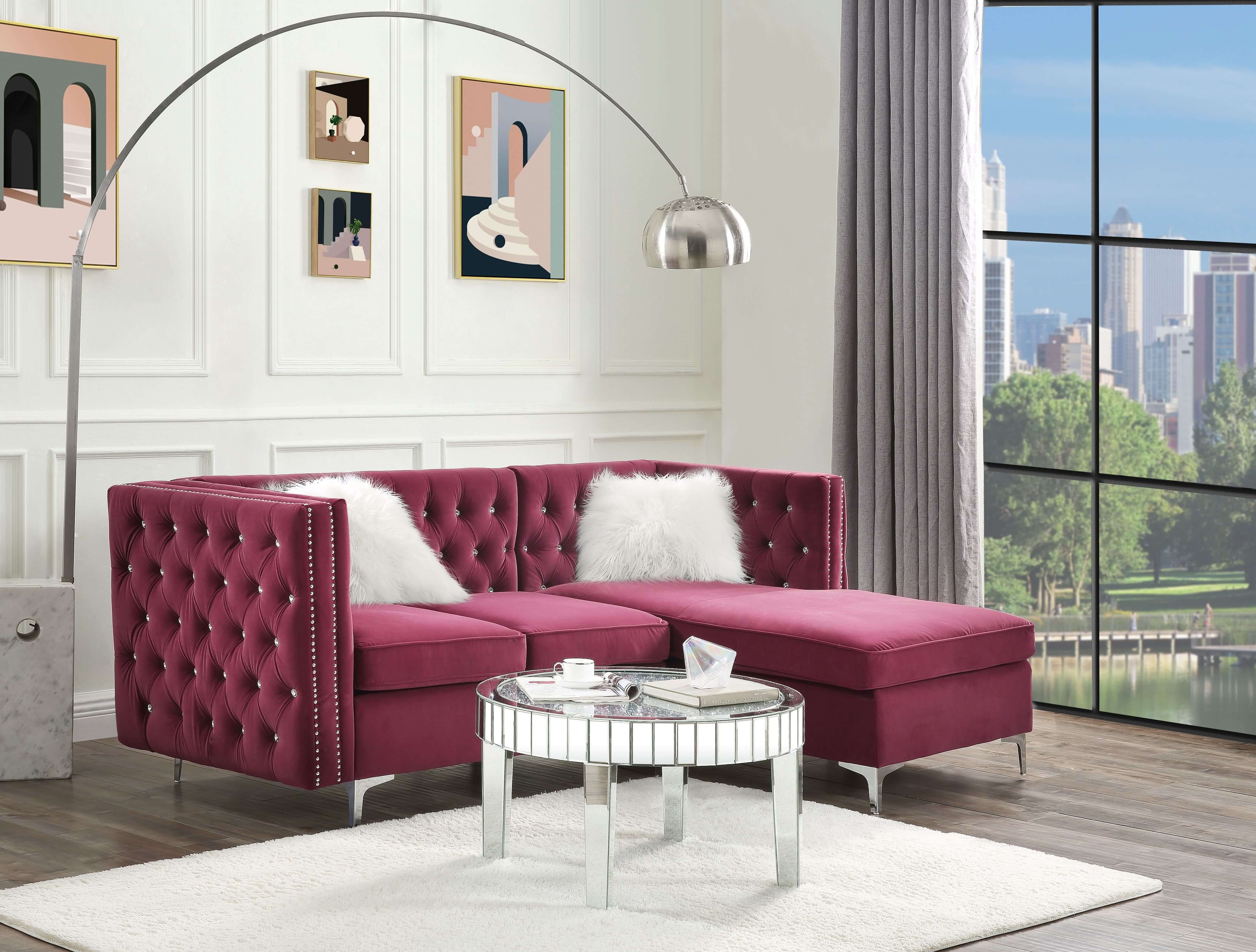 Acme | HeiberoII Sofa Pink